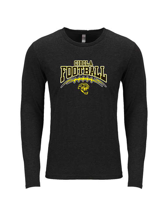 Cibola HS Football School Football - Tri-Blend Long Sleeve