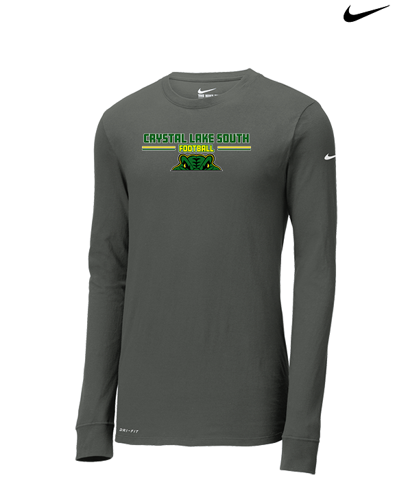 Crystal Lake South HS Football Keen - Mens Nike Longsleeve