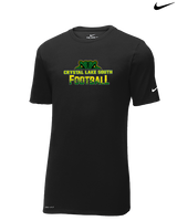 Crystal Lake South HS Football Splatter - Mens Nike Cotton Poly Tee