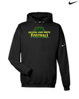 Crystal Lake South HS Football Splatter - Nike Club Fleece Hoodie