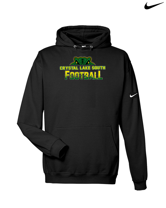 Crystal Lake South HS Football Splatter - Nike Club Fleece Hoodie