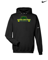 Crystal Lake South HS Football Stacked - Nike Club Fleece Hoodie