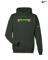 Crystal Lake South HS Football Stacked - Nike Club Fleece Hoodie