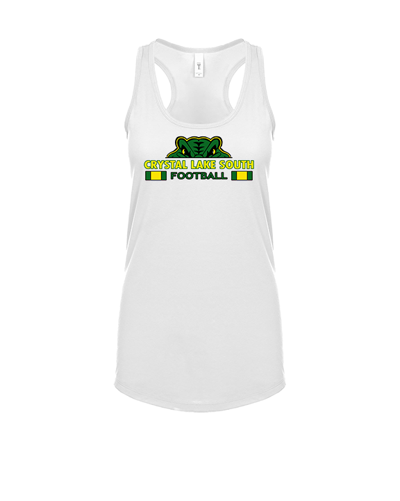 Crystal Lake South HS Football Stacked - Womens Tank Top