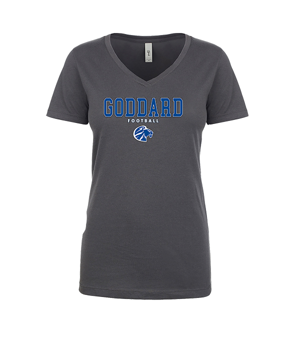 Goddard HS Football Block - Womens V-Neck