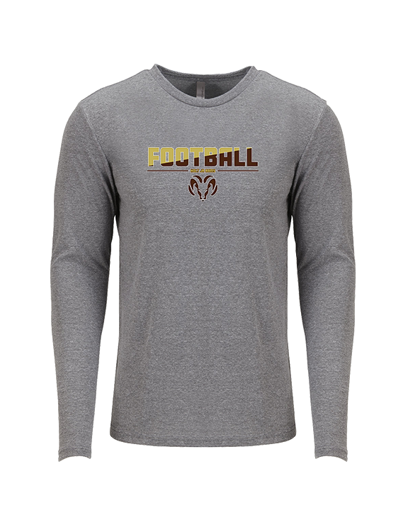 Holt Jr Rams Football Cut - Tri-Blend Long Sleeve