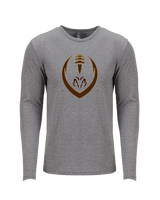 Holt Jr Rams Football Full Football - Tri-Blend Long Sleeve