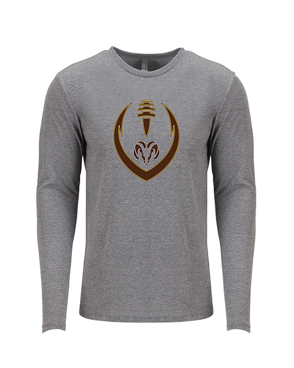 Holt Jr Rams Football Full Football - Tri-Blend Long Sleeve