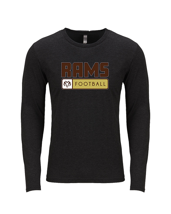 Holt Jr Rams Football Pennant - Tri-Blend Long Sleeve