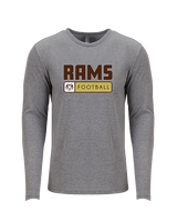 Holt Jr Rams Football Pennant - Tri-Blend Long Sleeve