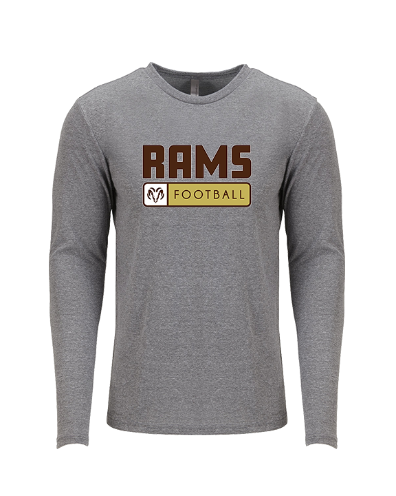 Holt Jr Rams Football Pennant - Tri-Blend Long Sleeve