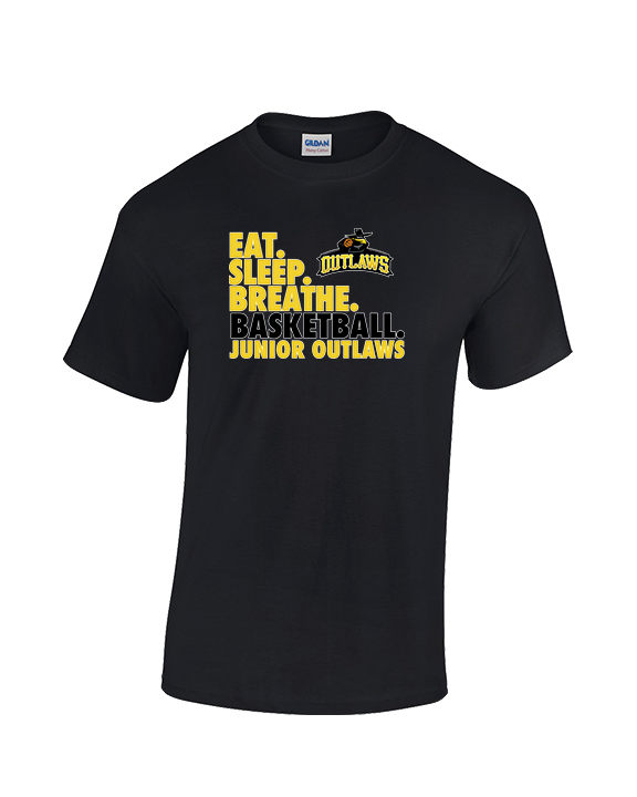 Idaho Junior Outlaws Basketball Eat Sleep Breathe - Cotton T-Shirt