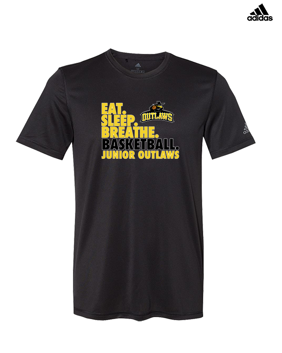 Idaho Junior Outlaws Basketball Eat Sleep Breathe - Mens Adidas Performance Shirt