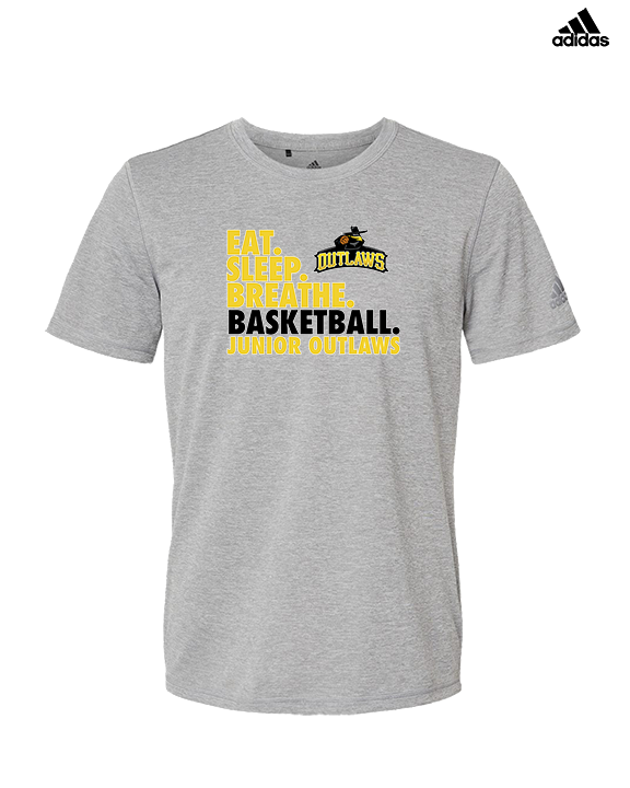 Idaho Junior Outlaws Basketball Eat Sleep Breathe - Mens Adidas Performance Shirt