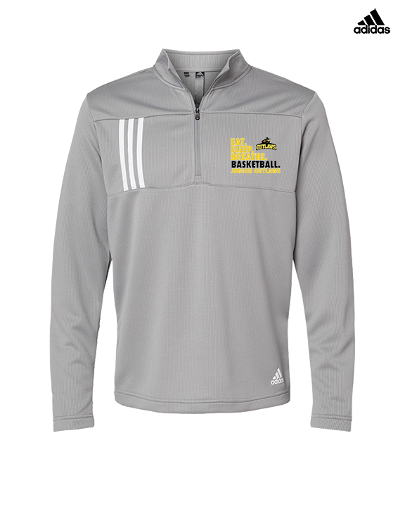 Idaho Junior Outlaws Basketball Eat Sleep Breathe - Mens Adidas Quarter Zip