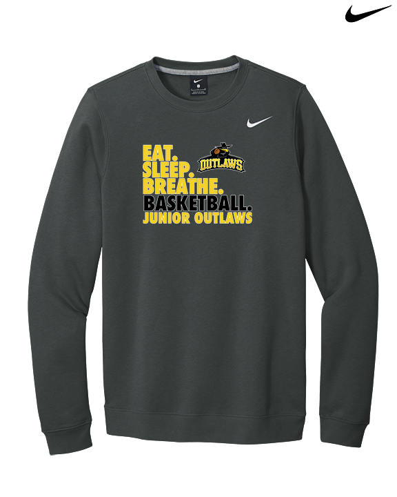 Idaho Junior Outlaws Basketball Eat Sleep Breathe - Mens Nike Crewneck