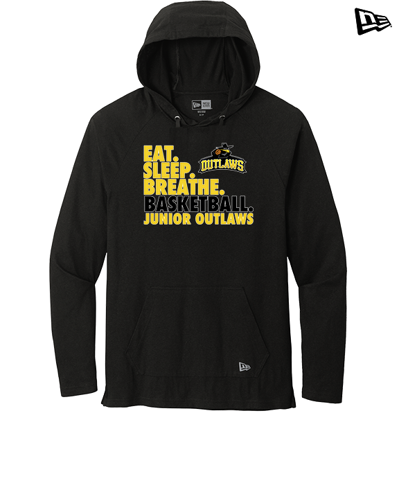 Idaho Junior Outlaws Basketball Eat Sleep Breathe - New Era Tri-Blend Hoodie