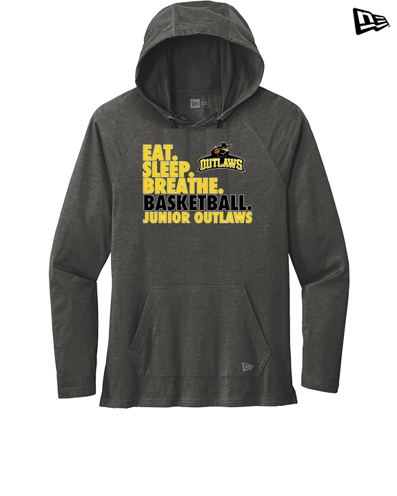 Idaho Junior Outlaws Basketball Eat Sleep Breathe - New Era Tri-Blend Hoodie