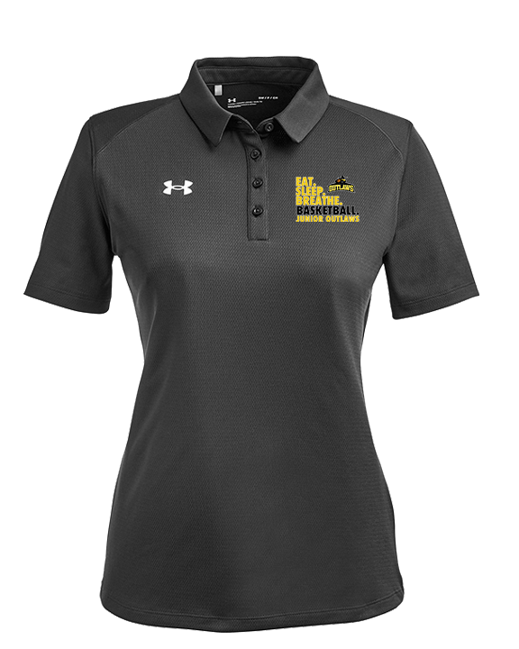 Idaho Junior Outlaws Basketball Eat Sleep Breathe - Under Armour Ladies Tech Polo