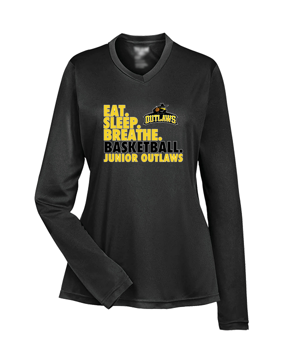 Idaho Junior Outlaws Basketball Eat Sleep Breathe - Womens Performance Longsleeve