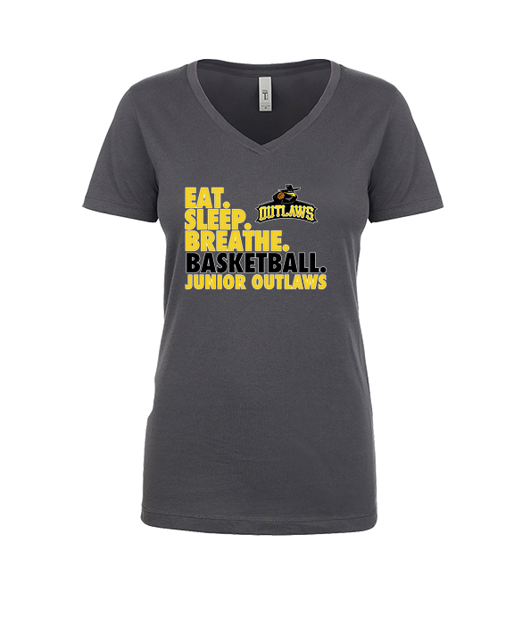 Idaho Junior Outlaws Basketball Eat Sleep Breathe - Womens Vneck