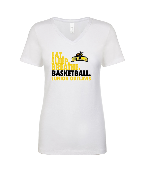 Idaho Junior Outlaws Basketball Eat Sleep Breathe - Womens Vneck