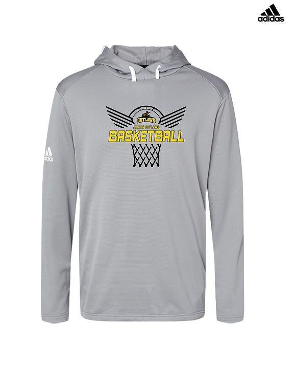 Idaho Junior Outlaws Basketball Nothing But Net - Mens Adidas Hoodie