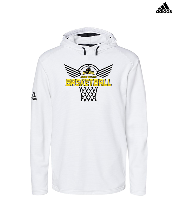 Idaho Junior Outlaws Basketball Nothing But Net - Mens Adidas Hoodie