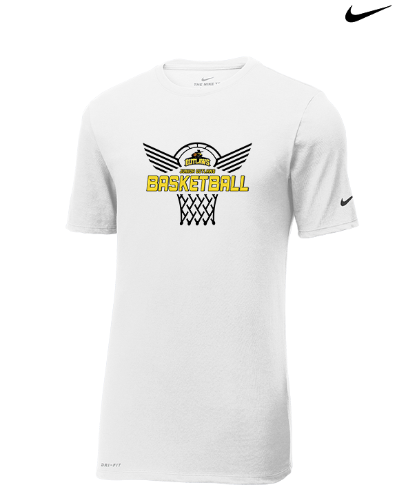 Idaho Junior Outlaws Basketball Nothing But Net - Mens Nike Cotton Poly Tee