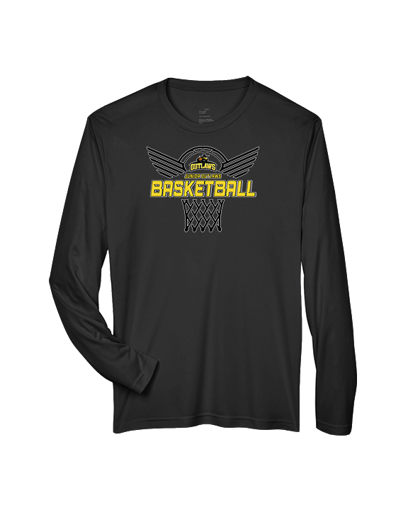 Idaho Junior Outlaws Basketball Nothing But Net - Performance Longsleeve