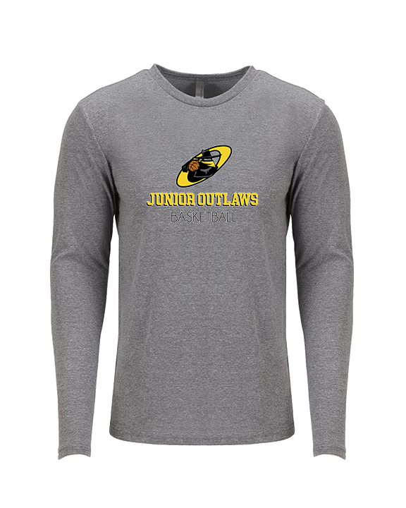 Idaho Junior Outlaws Basketball Shadow - Tri-Blend Long Sleeve