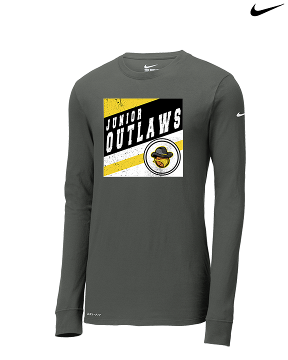 Idaho Junior Outlaws Basketball Square - Mens Nike Longsleeve