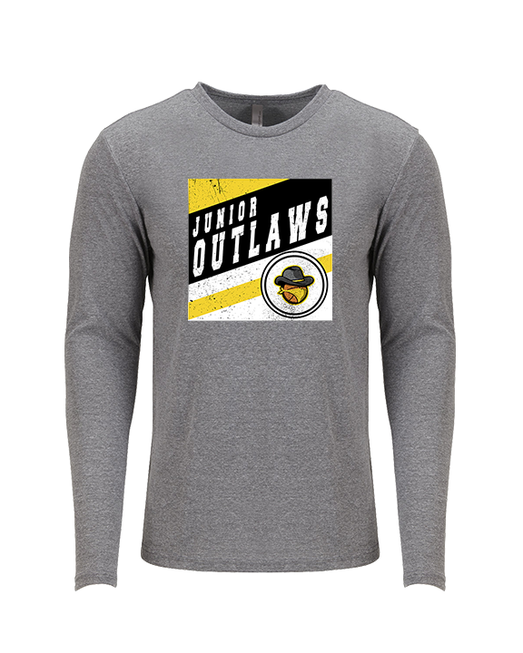 Idaho Junior Outlaws Basketball Square - Tri-Blend Long Sleeve