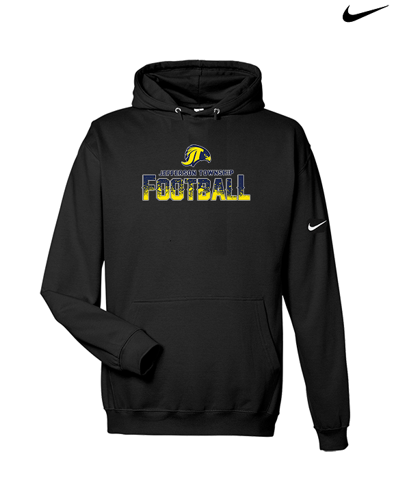 Jefferson Township HS Football Splatter - Nike Club Fleece Hoodie