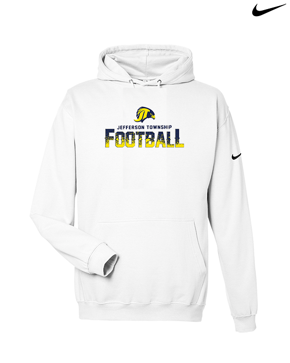 Jefferson Township HS Football Splatter - Nike Club Fleece Hoodie