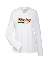 Mosley HS Football Logo - Womens Performance Longsleeve