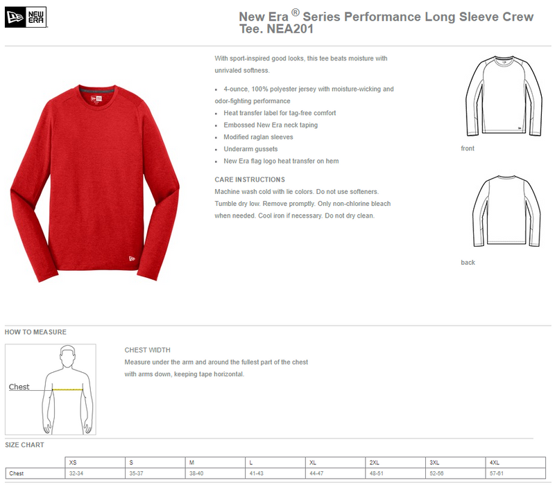 Mosley HS Football Square - New Era Performance Long Sleeve