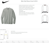 Will C Wood HS Football Curve - Mens Nike Crewneck