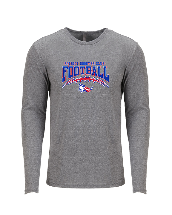 Patriot Football Booster Club Football - Tri-Blend Long Sleeve