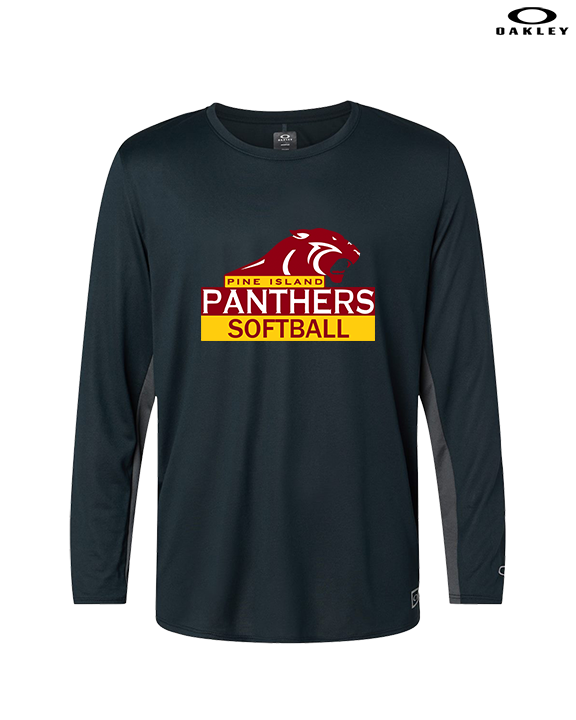 Pine Island HS Softball Logo - Mens Oakley Longsleeve