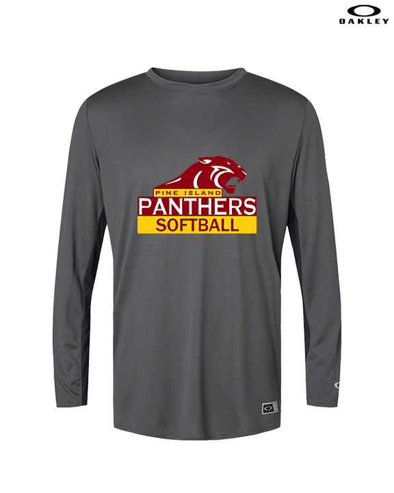 Pine Island HS Softball Logo - Mens Oakley Longsleeve