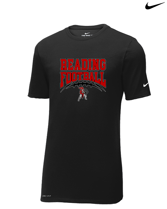 Reading HS Football School Football v2 - Mens Nike Cotton Poly Tee