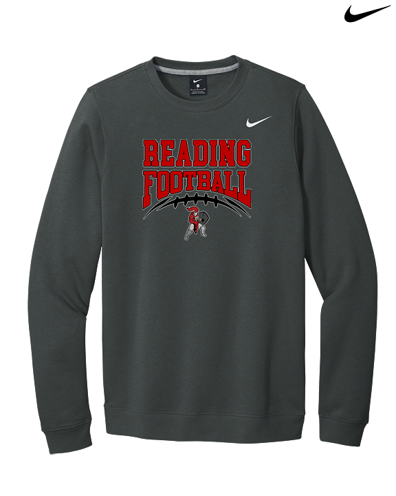 Reading HS Football School Football v2 - Mens Nike Crewneck