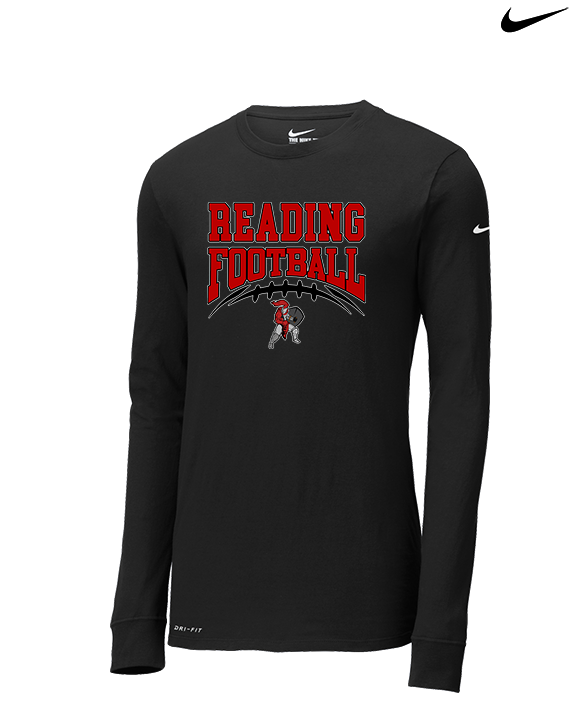 Reading HS Football School Football v2 - Mens Nike Longsleeve