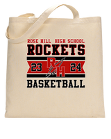 Rose Hill HS Boys Basketball Stamp - Tote