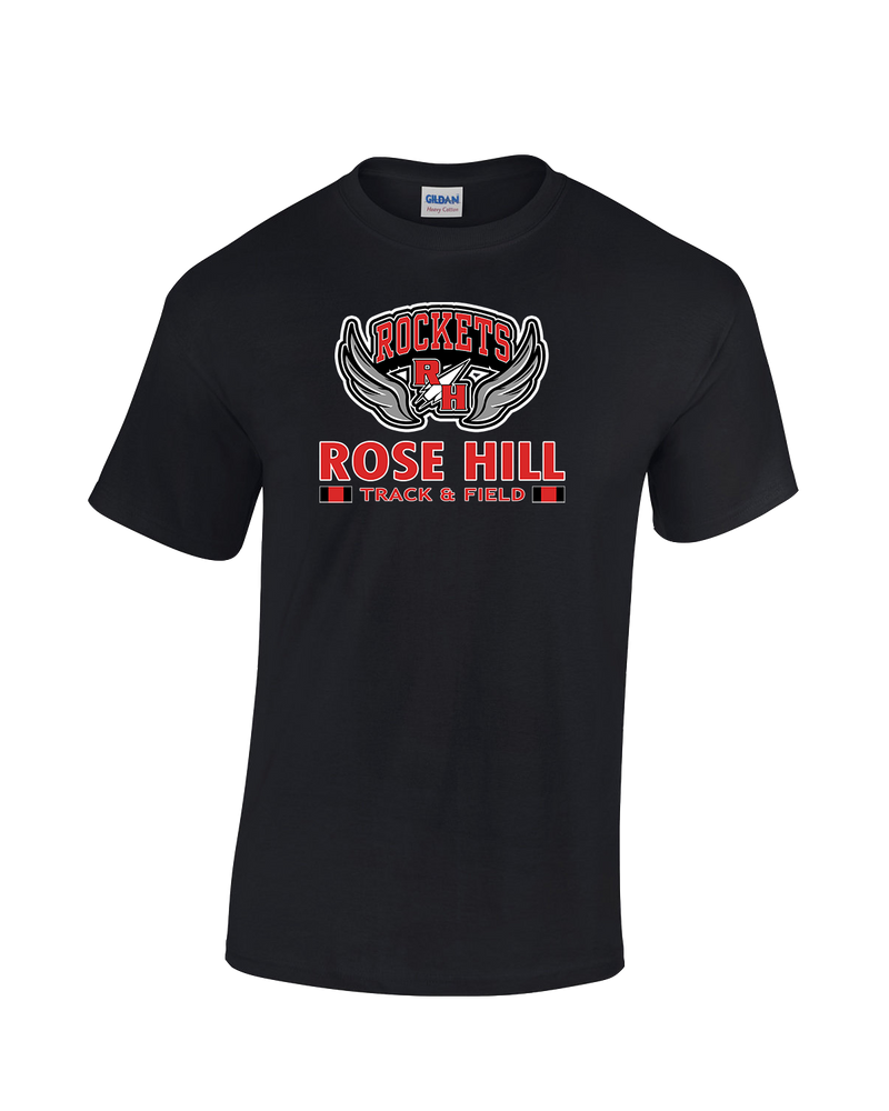 Rose Hill HS Track and Field Stacked - Cotton T-Shirt (Player Pack)