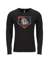 Rossville Dawgs 9U Baseball Plate - Tri-Blend Long Sleeve