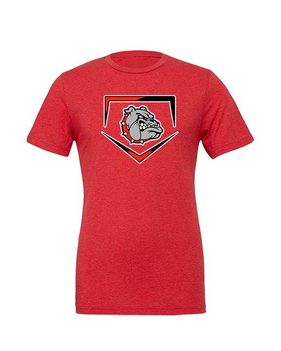 Rossville Dawgs 9U Baseball Plate - Tri-Blend Shirt