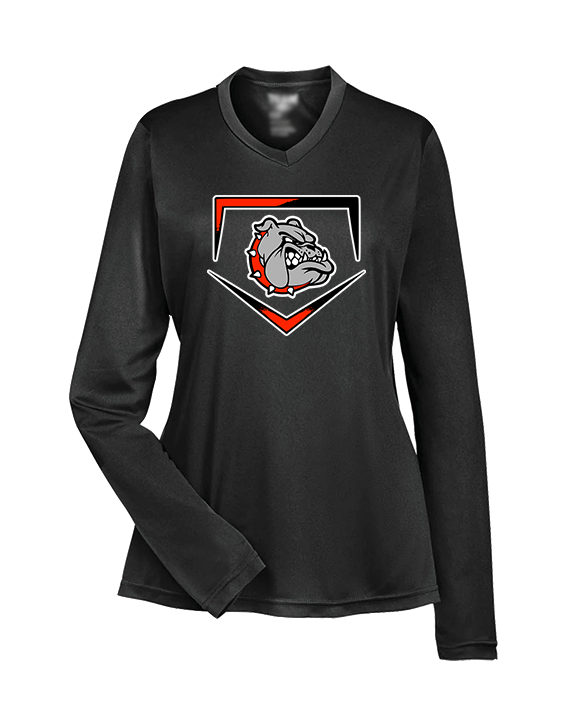 Rossville Dawgs 9U Baseball Plate - Womens Performance Longsleeve