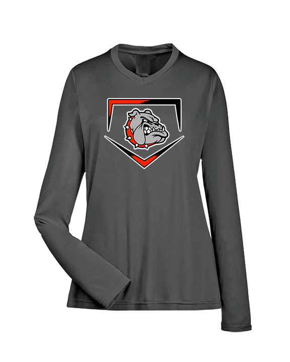 Rossville Dawgs 9U Baseball Plate - Womens Performance Longsleeve